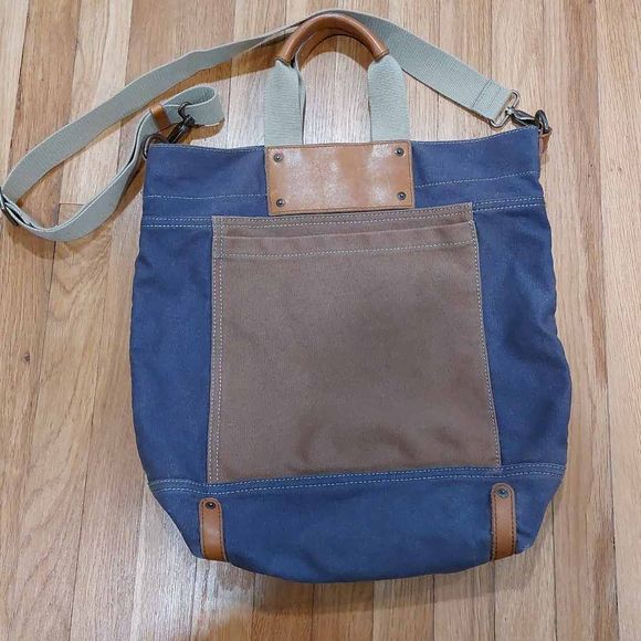 Lucky Brand Bags Lucky Brand Rare Canvas And Leather Crossbody Tote